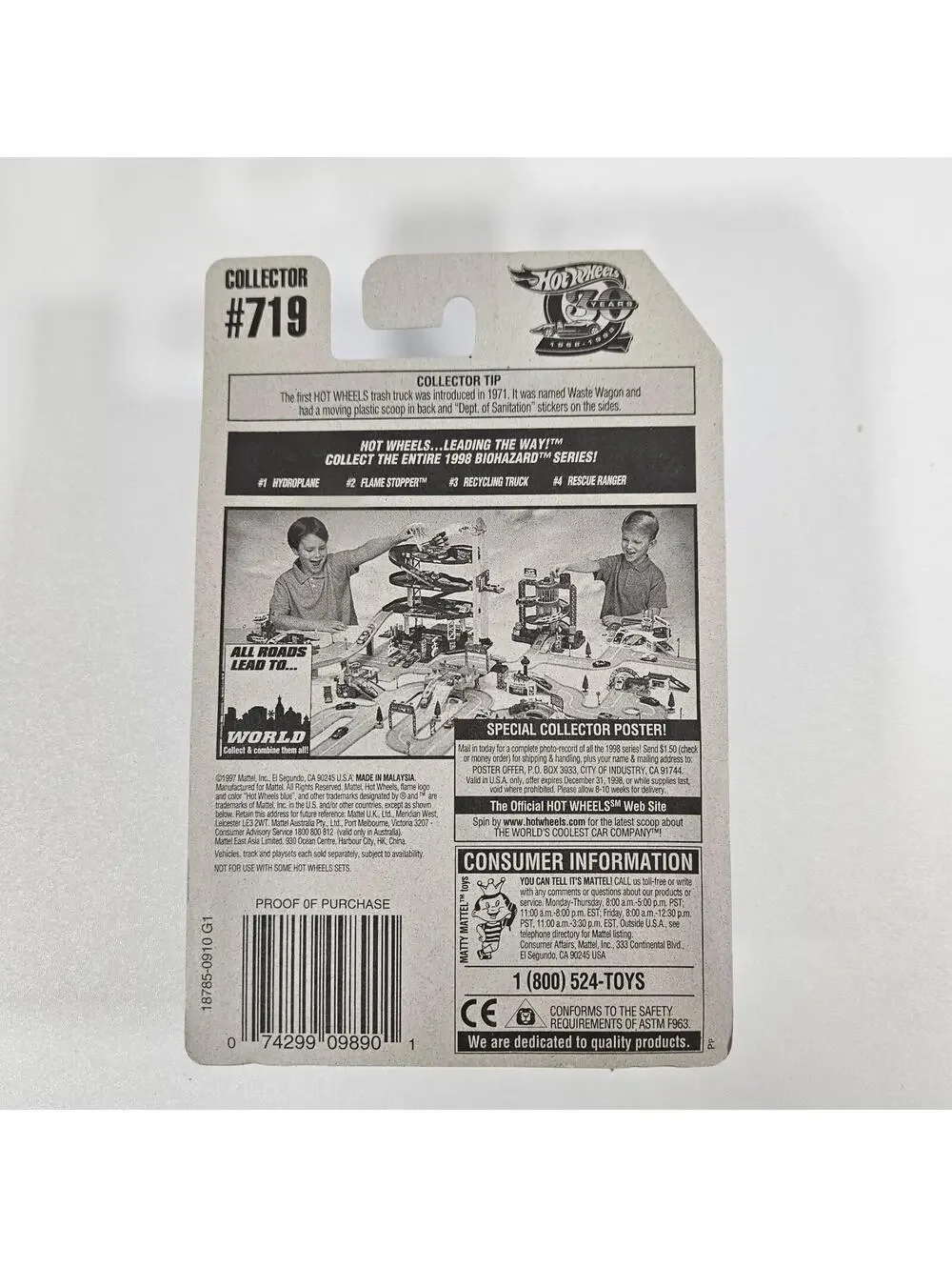Hot Wheels 1998 Biohazard Series Complete 4/4 1:64 NIP